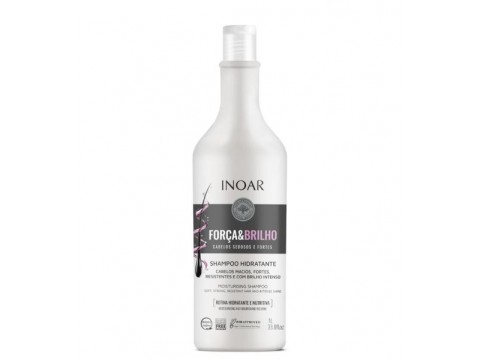 INOAR Força & Brilho Shampoo - drėkinantis šampūnas 1000 ml